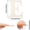 Letter E Shape Unfinished Wood Slices DIY-GA0001-13-2