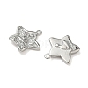 Christmas Brass Micro Pave Clear Cubic Zirconia Pendants KK-A280-03A-P-2