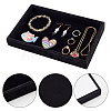 Rectangle Velvet Jewelry Trays for Earring ODIS-WH0017-063-3