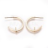 Brass Stud Earring Findings KK-G359-01G-2