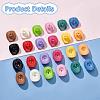 48Pcs 12 Colors Opaque Acrylic Beads SACR-PH0002-23-4