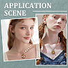 50Pcs Flat Round Alloy Pendant Cabochon Settings TIBEP-SC0002-90-5