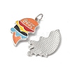 Alloy Enamel Split Pendants FIND-H047-05P-02-2