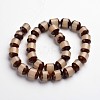 Undyed & Natural Bodhi Oval Wood Bead Strands WOOD-E006-01-2