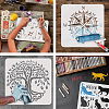 Large Plastic Reusable Drawing Painting Stencils Templates DIY-WH0172-823-4