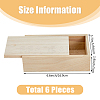 Rectangle Unfinished Wood Gift Storage Box CON-WH0094-38A-2