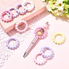 10Pcs Flocky Acrylic Beads OACR-YW0004-08-4
