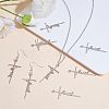 10Pcs Faith Cross Charm Pendant Faith Necklace Charm Stainless Steel Pendant for Necklace Making Christian Religious Jewelry Gifts JX515A-5
