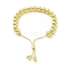 Rack Plating Brass Round Bead Slider Bracelets for Women BJEW-M232-01G-C-2