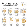 16Pcs 8 Style Brass Stud Earring Findings FIND-TA0001-85-5