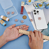 10Pcs Alloy Rhinestone Shank Buttons BUTT-FG0001-41A-3
