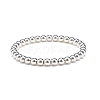 Synthetic Hematite Round Beaded Stretch Bracelet BJEW-JB08582-02-1