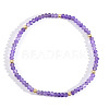 Bohemian Style Natural Amethyst Beaded Stretch Bracelets for Women TR3893-1-1