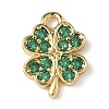 Brass Micro Pave Cubic Zirconia Charms KK-I276-44G-1