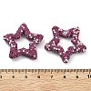 Star Shape Polymer Clay Rhinestone Beads CLAY-NH0001-06O-3