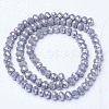 Electroplate Glass Beads Strands X-EGLA-A034-P8mm-B17-2