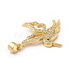 Rack Plating Brass Micro Pave Cubic Zirconia Pendants KK-E072-18G-3