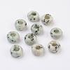 Natural Sesame Jasper/Kiwi Jasper European Beads X-G-G740-14x8mm-06-1