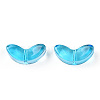 Spray Painted Transparent Glass Beads GLAA-T022-27B-2
