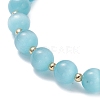 Cat Eye Beads Stretch Bracelets for Women BJEW-TA00691-03-4