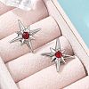 Rhinestone Star Clip-on Earrings EJEW-B116-01P-01-3