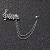 British Style Alloy Crystal Rhinestone Hanging Chain Brooch PW-WG82507-06-1
