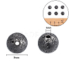 Electroplated Natural Lava Rock Beads G-NB0001-91B-5