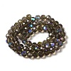 Electroplate Transparent Glass Beads Strands EGLA-A035-T8mm-L16-2
