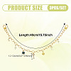 3Pcs Clover Key Star Charm Aluminum Cable Chain Bag Decorative Chains HJEW-NB00279-2