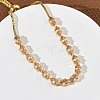 Adjustable Square Brass Micro Pave Cubic Zirconia Link Bracelets KK-D112-01A-G-5