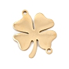 Saint Patrick's Day 304 Stainless Steel Shamrock Connector Charms LS-STAS-Z183-04G-1