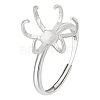 Rhodium Plated Sterling Silver Adjustable Ring Components STER-BC0002-32-1