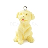 Opaque Resin Dog Pendants RESI-P033-A06-1