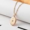 Clear Cubic Zirconia Locket Necklaces NJEW-A036-01C-2