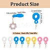 8Pcs 4 Colors Silicone Straw Pendants FIND-GO0003-51-2