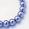 Baking Paint Pearlized Glass Pearl Round Bead Strands X-HY-Q330-8mm-09-2