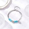 2Pcs 2 Styles 304 Stainless Steel Multi-layered Bracelets BJEW-JB12234-4