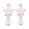 Alloy Enamel Pendants ENAM-O001-11B-G-1