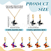 3 Colors Butterfly Alloy Enamel Pendant Necklace & Hoop Earring Sets SJEW-HY0001-03-2