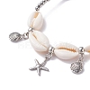Natural Cowrie Shell Beads Anklet AJEW-AN00458-4