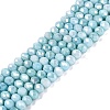 Anti-Tarnish Electroplate Rondelle Glass Beads Strands EGLA-T021-3mm-17-07-1