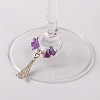 Natural Gemstone Wine Glass Charms AJEW-JO00003-03-2