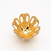 6-Petal Brass Bead Caps KK-O077-02-2