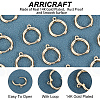 ARRICRAFT 10 Pairs Brass Huggie Hoop Earrings Finding FIND-AR0002-22-4
