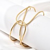 304 Stainless Steel Cuff Bangles for Women BJEW-Z150-01G-03-1