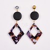 Cellulose Acetate(Resin) Dangle Earrings EJEW-JE03321-02-2