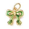 Brass Enamel Pendants KK-G605-11G-02-1