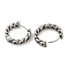 316 Surgical Stainless Steel Hoop Earrings for Women and Men EJEW-D096-15B-AS-2