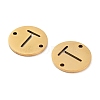 PVD Vacuum Plating 201 Stainless Steel Hollow Flat Round Links FIND-R149-03T-G-2