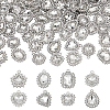 40Pcs 8 Styles Alloy Rhinestone Pendants ALRI-NB0001-19P-1